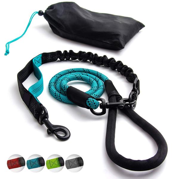 No Slip Reflective Dog Leash Heavy Duty Rope Anti - Pull For Shock Absorption