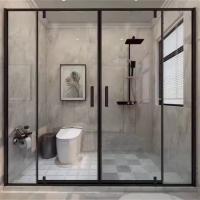 Waterproof Easy Clean Glass Shower Panel Screen Door With Slim Frame