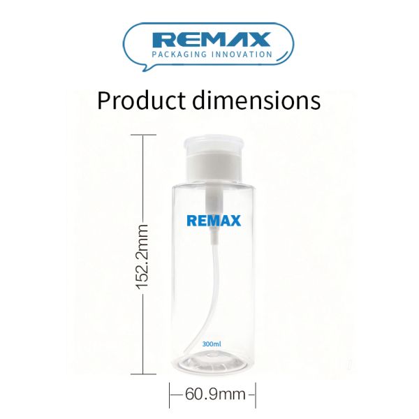 Professional  300ml Nail Polish Remover Bottle with Pump