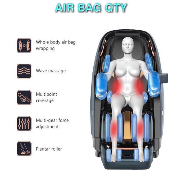 3D Zero Gravity Kneading Electric Massage Chair with Full Body Airbags