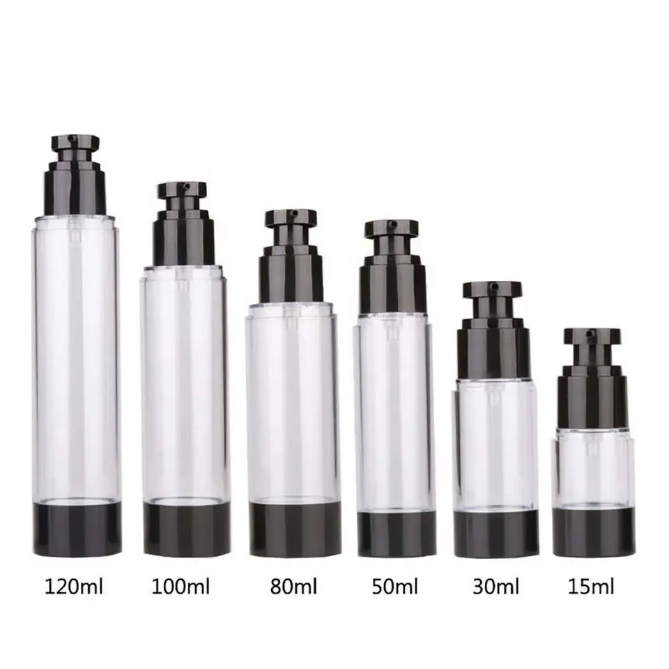 30ml 100ml AS Rose Gold Airless Lotion Pump Bottles For Essential Oi