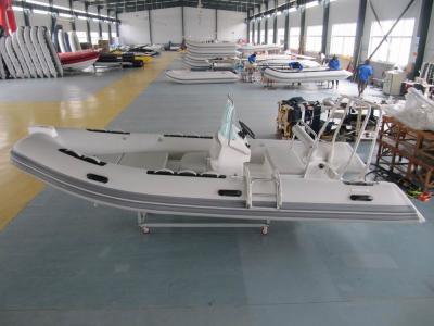 480cm FRP Rigid Inflatable Rib Boat 8 People With Front Locker / SS Light Arch