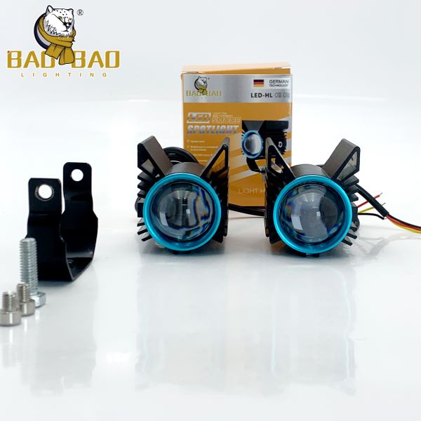 G17 Aluminum 11 Watts Mini Driving Light White Yellow Dual Color Red Devil Eyes Mini Fog Light for Motorcycle Bike Led Light