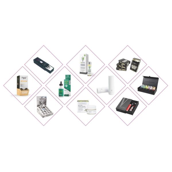 PMS 20 Packs CBD Pre Roll Packaging , 1000gsm Storage Paper Boxes