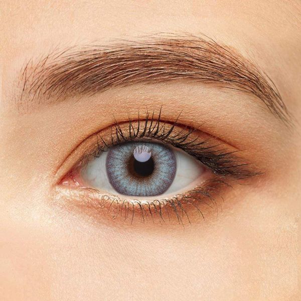 Soft Eco Icy Blue Eye Contact Lenses 14.2mm For Dark Eyes