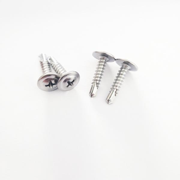 Stainless Steel SS AISI 410 Wafer Truss Head Self Drilling Screws For Metal Phillips Drive