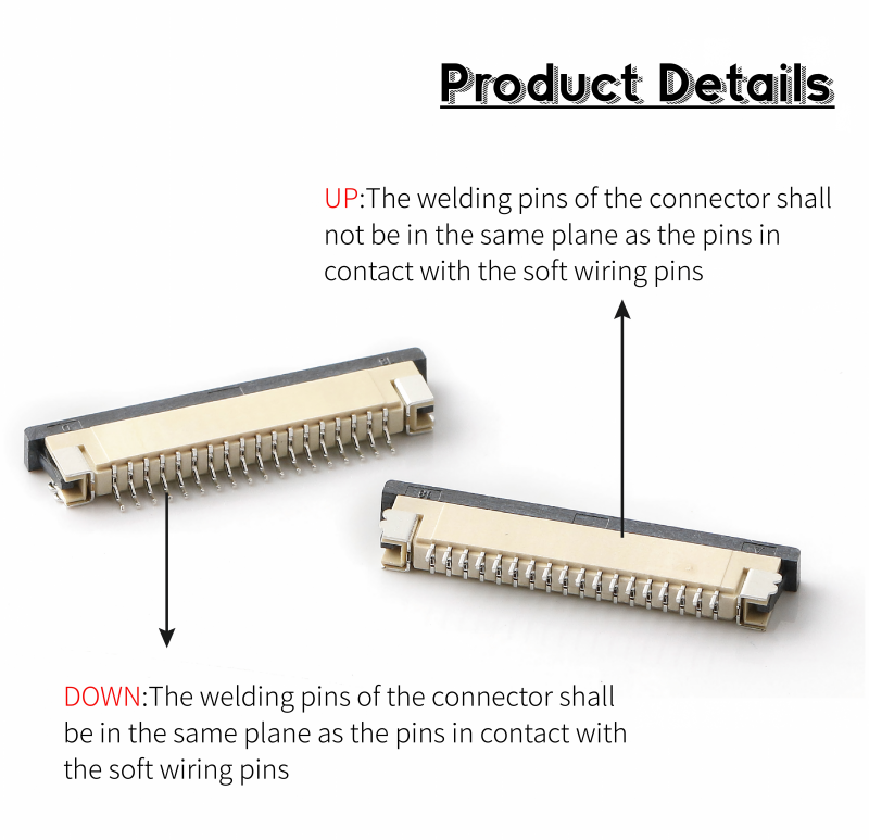 H3.0mm Slider Series FFC FPC Connector 24 Pin 27 Pin For FFC Flat Cable