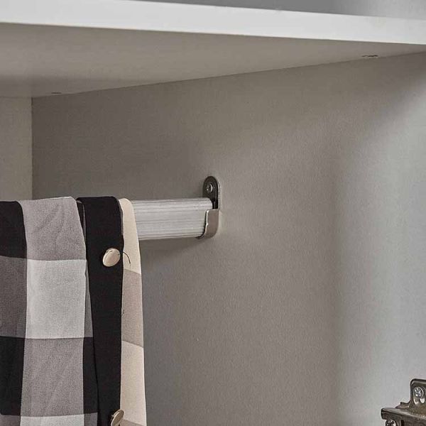 Европейский шкаф одежд вешалки 80*50*180cm металла стиля деревянный