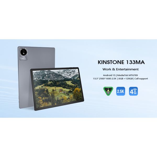 Kinstone 13.3 inch Andriod 15 Tablet PC 10000mAh, 4G Calling Tablet, 6GB+128GB