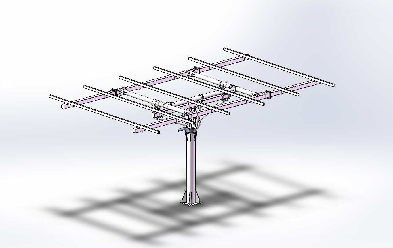 Aluminum 5kw One Axis Solar Tracking System One Axis Solar Tracker