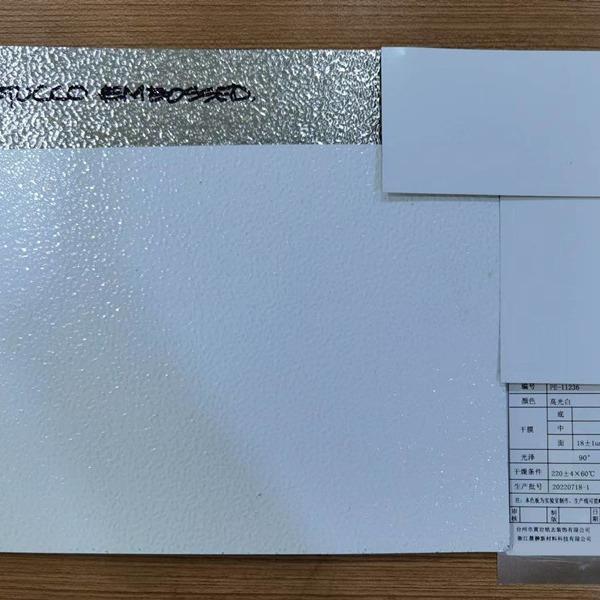 Alloy3105 H26 Temper Grade 26 Gauge Thick White Color Stucco Embossed Aluminum Sheet Used For Building Exterior Cladding