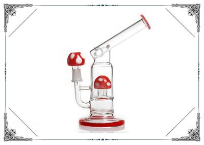 America Red Glass Oil Rig Bong With Mushroom Percolator Hookah Rock Water Bubbler