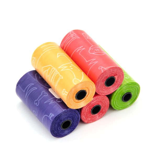 Outdoor Dog Pet Waste Bag Custom Tear Resistant 0.02-0.1mm Thickness