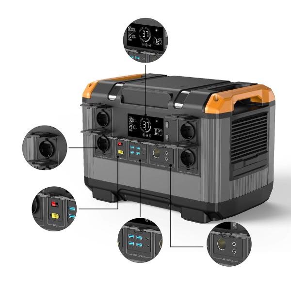 Pure Sine Wave Portable Power Station 2000W 2400W For Indoor Outdoor Emergency