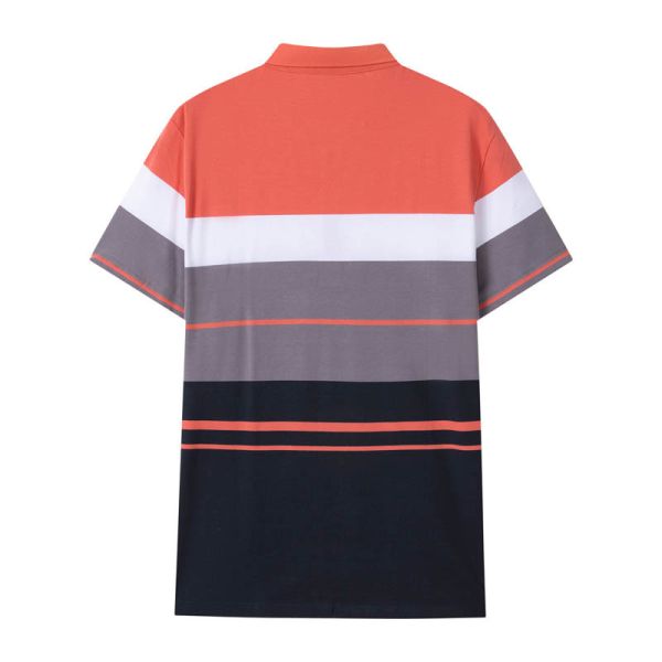 Unisex Classic Polo Shirt with Bold Wide Stripe and Breathable Piqué Knit in Regular Fit