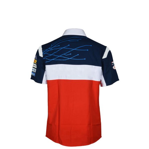 Большая и высокая мужская гоночная рубашка Custom Logo Print Short Sleeve Plus Size Shirt