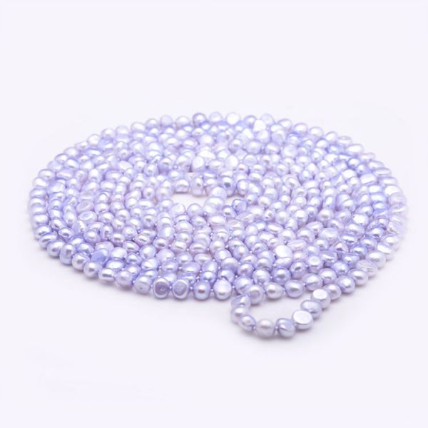 Purple 7-8mm Freshwater Cultured Baroque Shape Pearls Necklace (FN08285PURPLE)