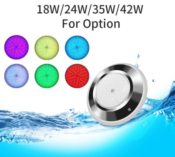 300MM 316LSS Wall Mounted LED Pool Light 12V IP68 18W 24W 35W
