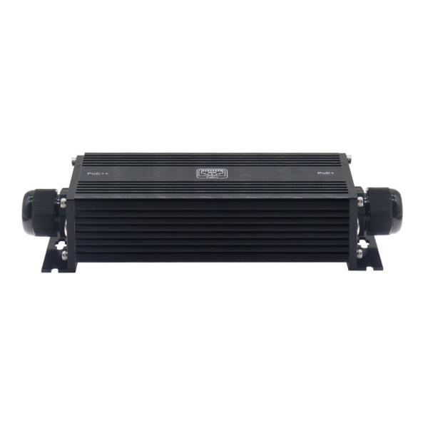 産業用ギガビットPoEエクステンダー90W、IP67防水、1入力2出力