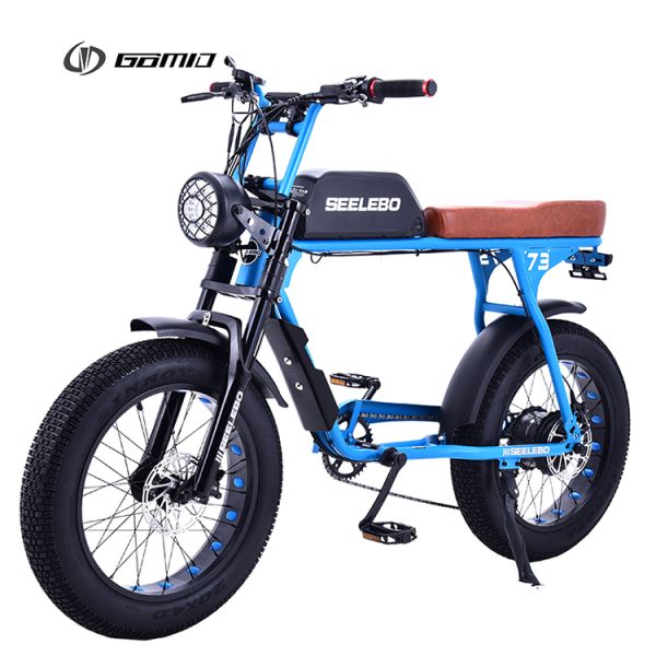 Digital Ebike Hub Motors Bicycle Electric Fat Tire Bike 7speed MTB E-bike Retro Electric Cycle 48V 500W 4.0 Inch Tire E Bike