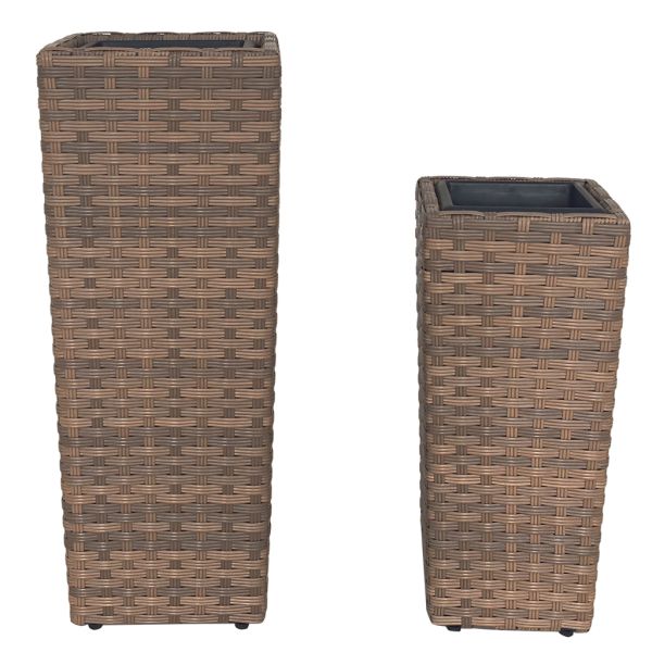 Outdoor Indoor Rattan Flower Pot Wicker Garden Planter Stand