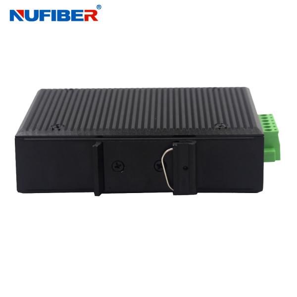 Din Rail Industrial Fiber Switch 10/100/1000M 4 UTP To SFP Slot 24V Unmanaged Industrial Switch