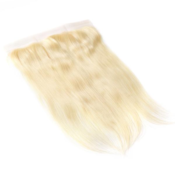 Orelha do cabelo reto do Virgin do cabelo louro do fechamento do laço da orelha 13x4 à cor natural