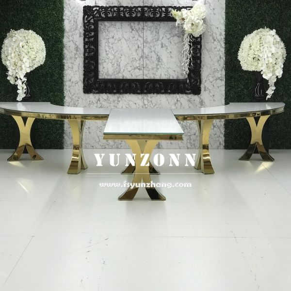 Customized 340cm Round Dining Table Luxury Modern Steel Design for Wedding Different Shapes Dining Room Furniture