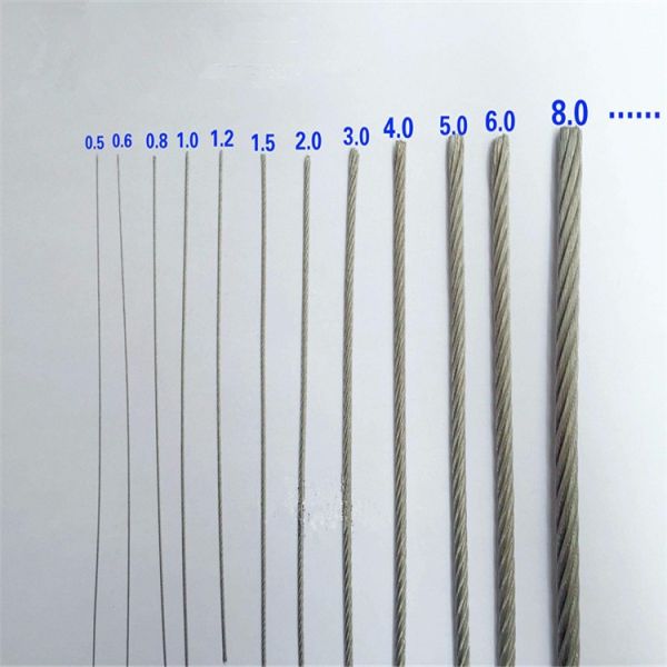 Wire Rope 7X19 Diameter 3.18mm 3.2mm 1/8inch 5000FT 12mm 7 X 7 316 Stainless Steel Wire Rope Construction Ss 304 Rope Wire 3 Mm