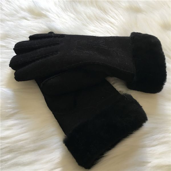 Вручите перчатку зашитых чистой овчине реальную выровнянных мехом людей перчаток Шеарлинг кожаную