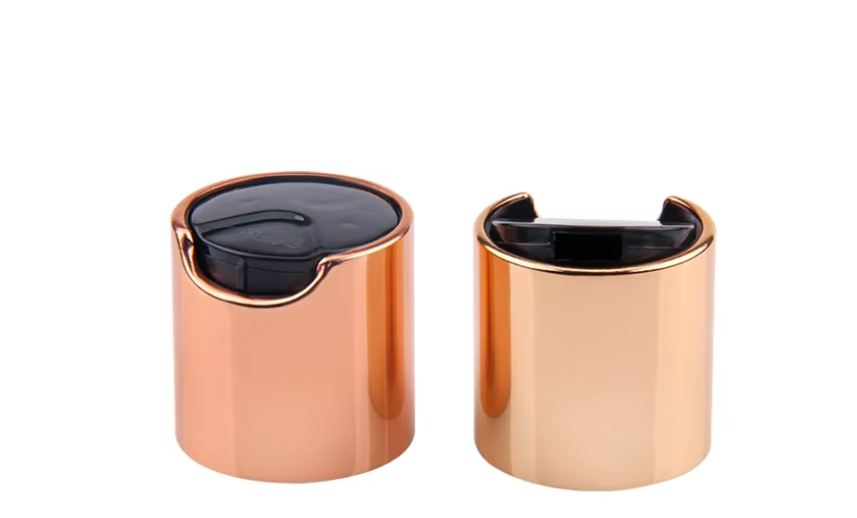 Красочные бутылки шампуня золотой алюминиевый диск верхние крышки