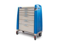 Carro material de la medicación del ABS central de la cerradura con la clínica apta de la superficie de la escritura