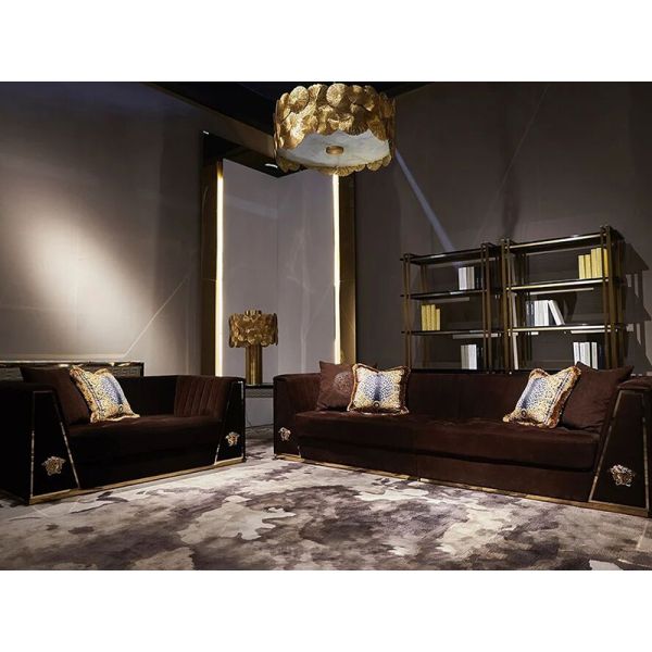 Leatherette Upholstered Sofa Set 1.3m Sectional Luxury Living Room Furniture Sets