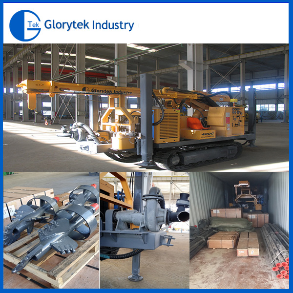 400C Hydraulic Water Well Drilling Rig ,  Equipment For Borehole Drilling 250m Depth
