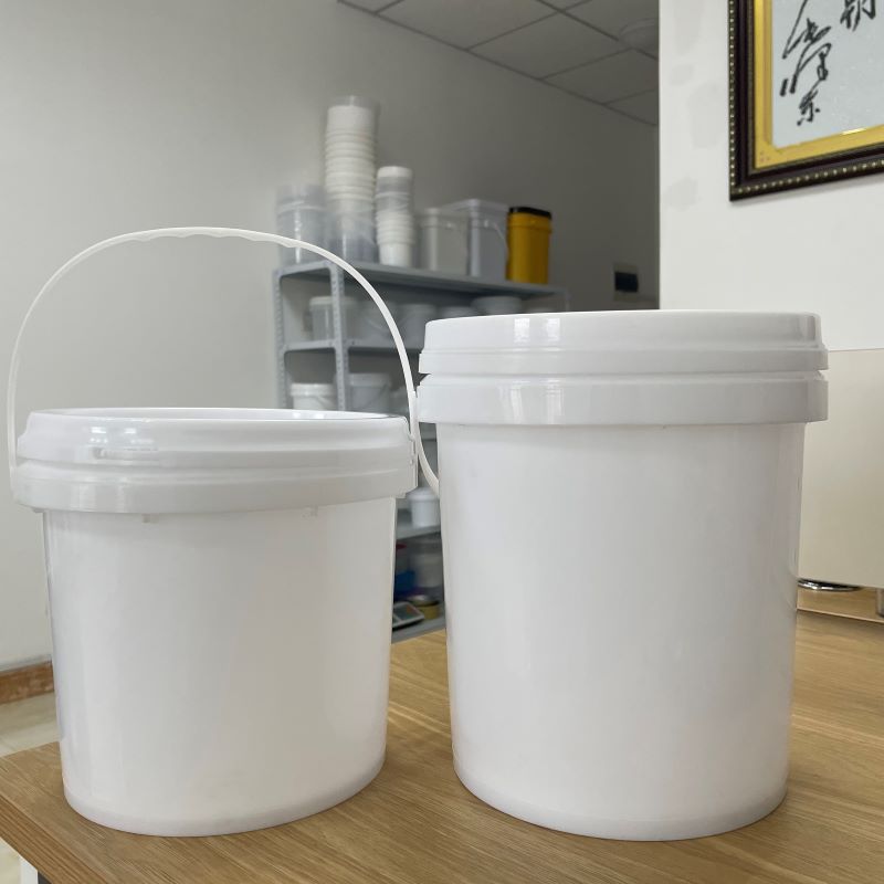 Круглый 1L 2L 3L 4L 5L чёрный или белый пластиковый ведро толщиной крышки от 1,0 до 2,5 мм