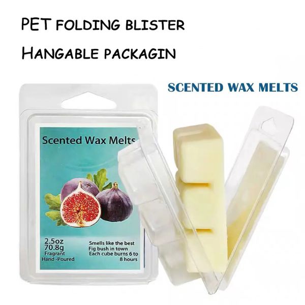 Clear Plastic Pet Clamshells Blister Card Packaging For Wax Melts
