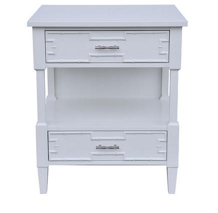 White painted wooden 2-drawer night stand of hotel bedroom furniture,hospitality casegoods,bed side table