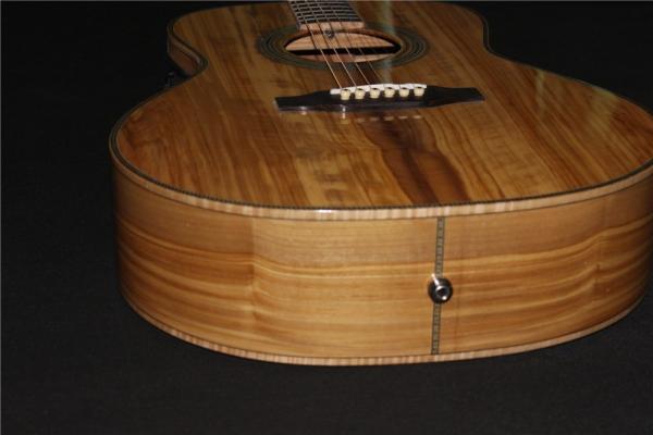 AAAA all Solid imported olive wood OM body custom guitar acoustic electric guitar