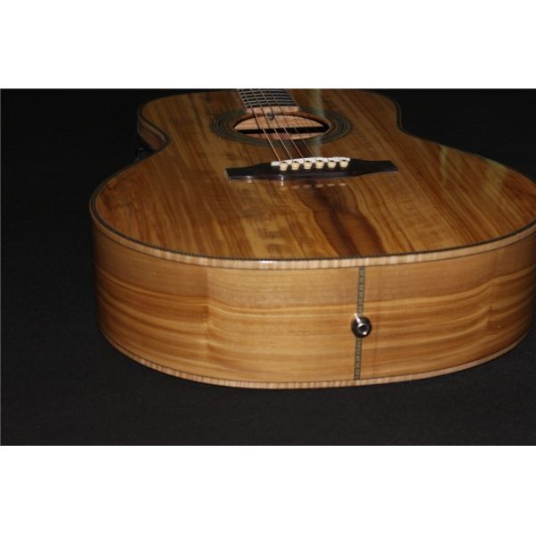 AAAA all Solid imported olive wood OM body custom guitar acoustic electric guitar