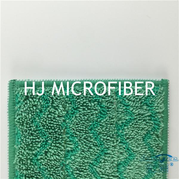 Microfiber Floor Mop W-shape Mop Pads Floor Cleaning Wet Mop Heads Green 12