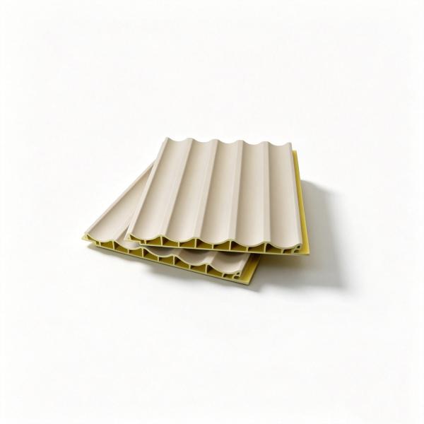 Class B1 Inner Arc PVC Fluted Wall Panels 150x12.5mm Fire Retardant Grooved Cladding for Hotel Lobby Spaces