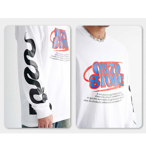 100% algodão camisetas de manga longa 230gm letra pesada gráfico para homens