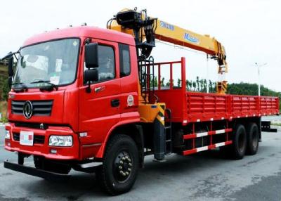 Dongfeng 10 Tons Hoisting Mobile Crane Truck Mounted With Hydraulic Straight 4 Arm