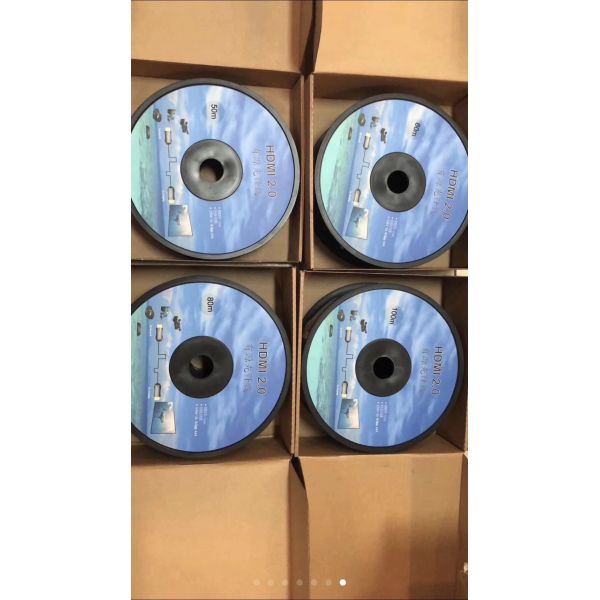 HDTV  cable 2.0 Without chip  2.0V 4K*2K 18 Gbps Fiber Optic PVC HDTV 4k@60Hz  5M-50M