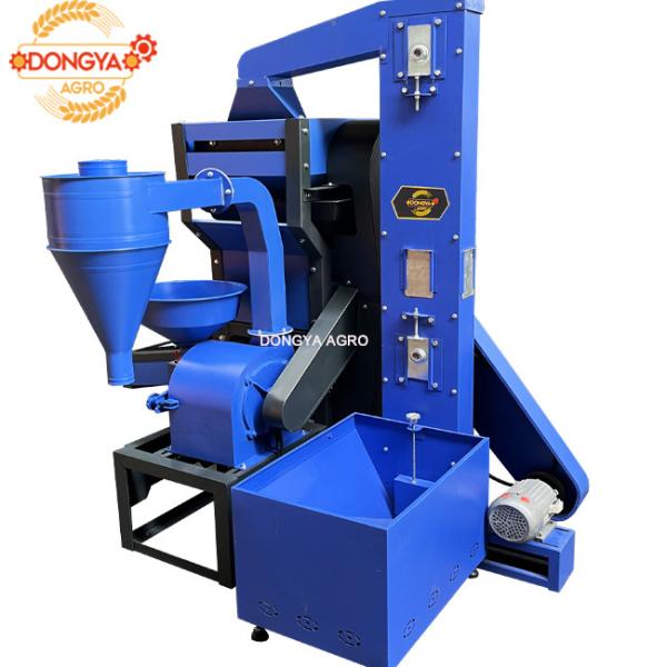 DongYa Agro 15hp Cran fin 5 en 1 moulin à riz commercial 600 kg par heure