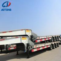 Semi-Relógio 4 eixos 13,73m 75 toneladas 80 toneladas Lowbed Flat Low Bed Loader no Qatar
