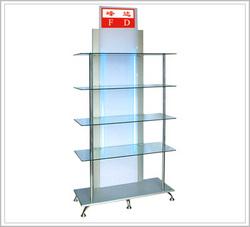 4 shelves 1 dump bin foldable store wire display rack