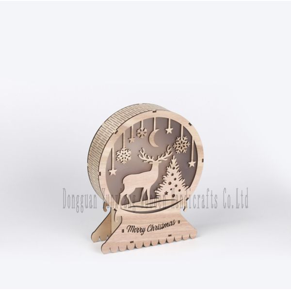LEDライト 木製 クリスマスデコレーション 木製工芸品 クリスマスパーティのプレゼント デコレーション