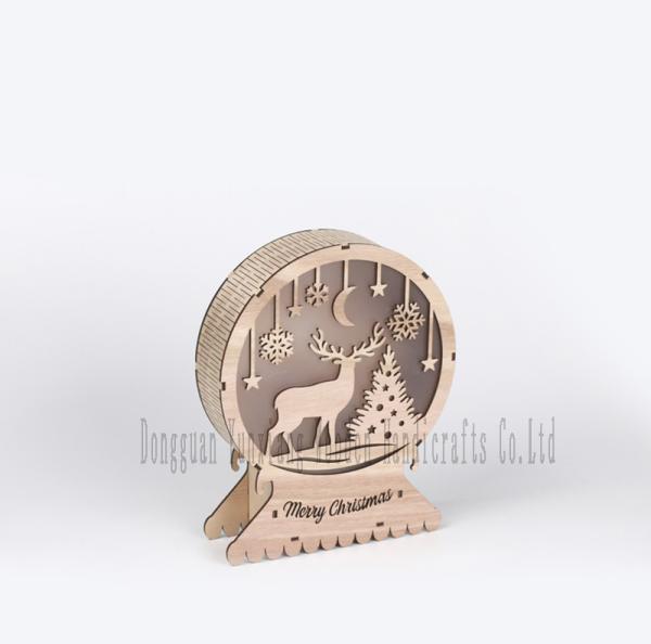 LED Light Wood Christmas Decoration Wood Crafts Gifts for Xmas Party Decor