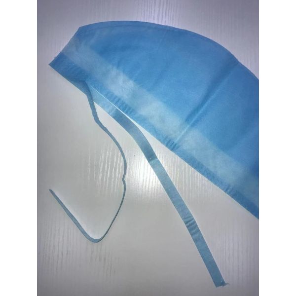 Wholesale Unsiex Disposable Non Woven Cap With Ties Hospital Disposable Doctor Cap